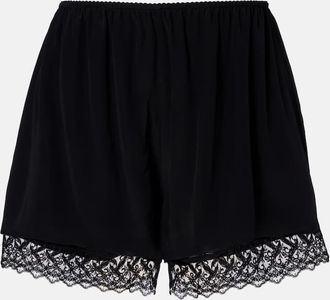 Simone Rocha Shorts in raso con pizzo