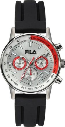 Fila Accessoires, Heren, Grijs, ONE Size, Herenhorloge Chronograaf Siliconen Armband Filactive 38-113