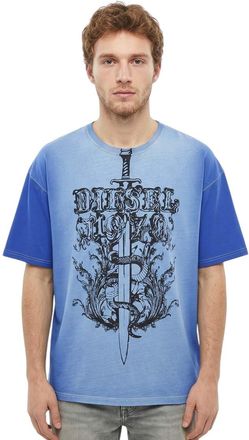 Diesel Blue Graphic Print T-Shirt