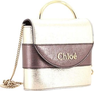Chlo&eacute; Gold Sheep Leather Aby Lock Bag Small (Authentic Pre-Loved)