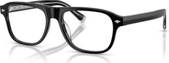 Brunello Cucinelli 55mm Rectangle optical glasses in Black at Nordstrom