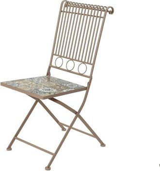 OEM Prg - Silla Plegable Toulouse Con Decoraci&oacute;n De Mosaico 45 X 38 X 90 Cm