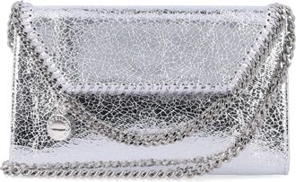 Stella McCartney Falabella Wallet on Chain - Dames - Clutches - Grijs - ONE Size - Katoen - Tassen