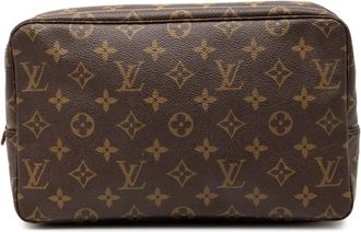 Louis Vuitton Clutch Trousse Toilette 28 con monogramma 1986 - Marrone
