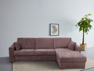 HOME AFFAIRE Ecksofa »Roma L Dauerschlaffunktion, mit Unterfederung« Matratzenhöhe 14cm,, Liegemasse ca 163x198 cm, L-Form