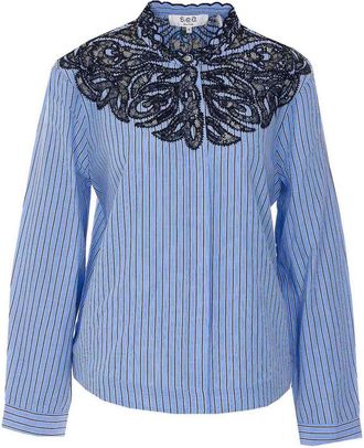 Sea New York Light Blue Maella Stripe Shirt