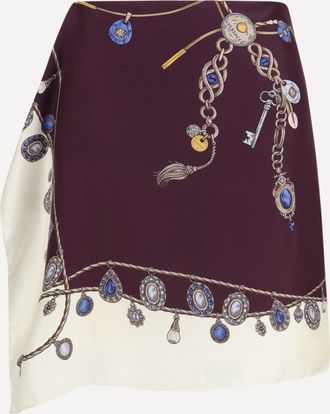 Versace Minigonna in twill di seta stampato Woman 42
