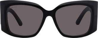 Balenciaga Grey Butterfly Ladies Sunglasses BB0443S 002 58