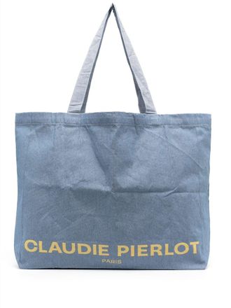 Claudie Pierlot Oversized tote bag - women - Viscose/Cotton/Polyester - OS - Blue