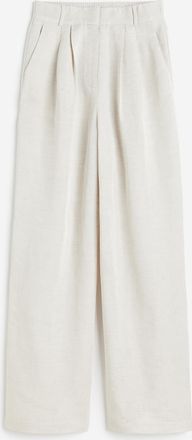 H&M Weite Hose aus Leinenmix - Beige