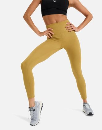Roxy Womens Roxy Womens Heart Into It Ankle High Waist Leggings - Yellow - Size: 10