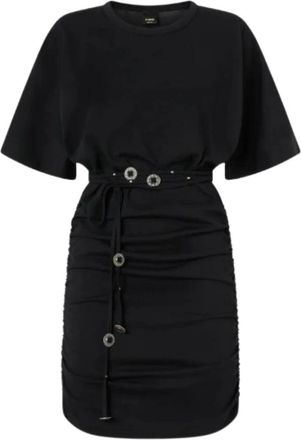 Pinko Pinko, Kleedjes, Dames, Zwart, XS, Katoen, Anguillara Jurk