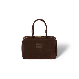 Miu Miu Suede Beau Bag, Woman, Dark Brown