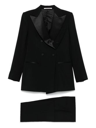 Tagliatore Womens Wool Smoking Suit