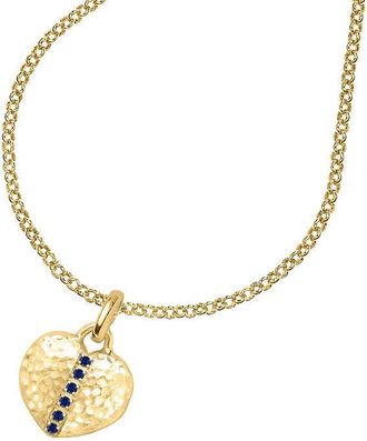 Dower & Hall Blue Sapphire 15mm Heart Lumiere Locket