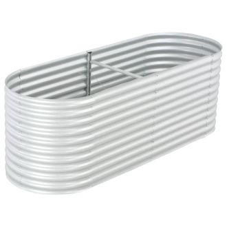 Berkfield Home Garden Raised Bed 240x80x81 cm Galvanised Steel Silver | Size: 240 x 80 x 81 cm