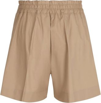 P.A.R.O.S.H. Pantalones Cortos de Algod&oacute;n Plisados Canyox - Shorts - Mujer - Beige - S