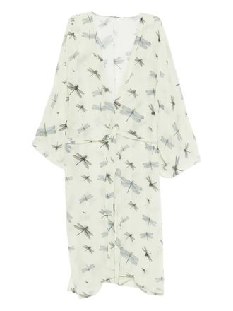 Parlor dragonfly-print jacket - women - Polyester - One Size - Green