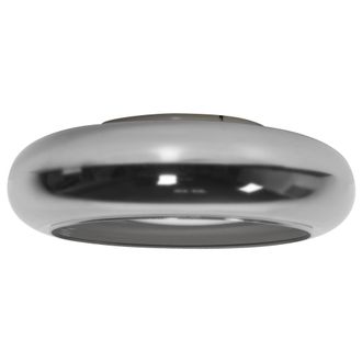 Beliani L&aacute;mpara De Techo Moderna Con Led Integrado Pantalla De Vidrio En Forma De Anillo Base De Metal Con Regulador De Intensidad Plateado Nith