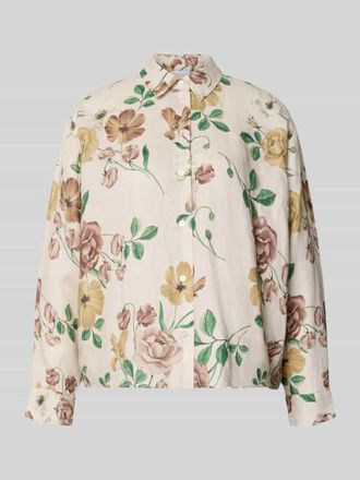 Jake*s Regular Fit Hemdbluse aus Leinen in Ecru, Gr&ouml;&szlig;e 32