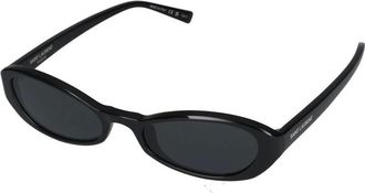 Saint Laurent Sue Oval Zonnebril - unisex - Accessoires - Zwart - Maat: 51 MM Nylon