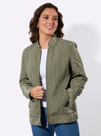 Casual Looks Steppjacke CASUAL LOOKS, Damen, Gr. 36, khaki, 100% Polyester, Wattierung:100% Polyester, unifarben, Jacken Steppjacke