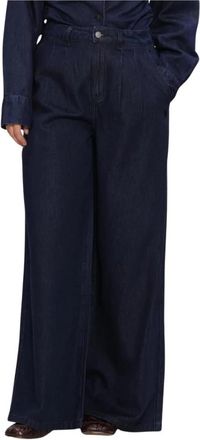 ALIX The Label Geweven wijde spijkerbroek - Dames - Loose Fit Jeans - Blauw - XS - Denim - Jeans