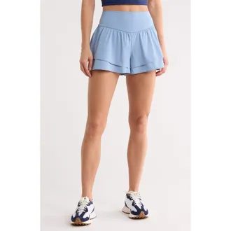 Yogalicious Lightstreme Flirty 2-in-1 Active Shorts in Rain Washed at Nordstrom Rack, Size X-Small