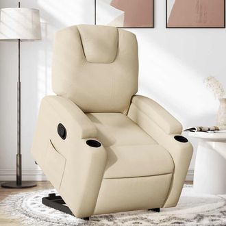 vidaXL Vidaxl - Sill&oacute;n Reclinable Elevable De Tela Color Crema