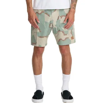 Rvca Brophy Hybrid Shorts in Khaki Camo at Nordstrom, Size 38
