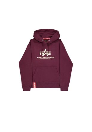 Alpha Industries Hoodie ALPHA INDUSTRIES Basic Hoodie BL, Herren, Gr. S, schwarz cherry, Obermaterial: 80% Baumwolle, 20% Polyester, regular fit, Sweatshirts Hoodie