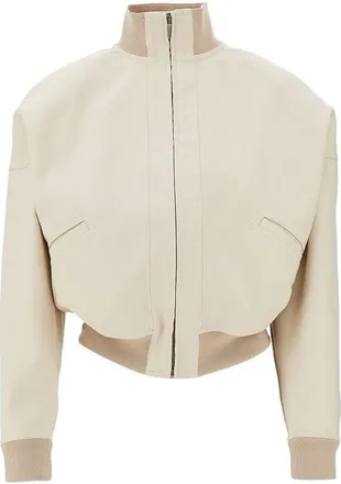 Gucci Oversized shoulders cotton bomber jacket Woman 40