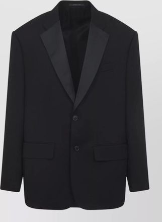 Balenciaga wool oversized single-breasted tuxedo jacket