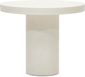 K Home Runder In-/Outdoor Design Esstisch Aigovo ø 90 cm, Weiss