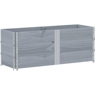 vidaXL Paretali per Pallet 3pz Grigi 150x50cm Legno Massello di Pino vidaXL