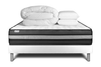 VITALIT Pack Colch&oacute;n Blanco Espuma Viscoel&aacute;stica 200 X 200