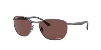 Ray-Ban RB3702 Asian Fit Polarized 004/AF Mens Sunglasses Gunmetal Size 57