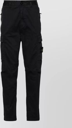 Stone Island regular tapered trousers belt loops straight leg