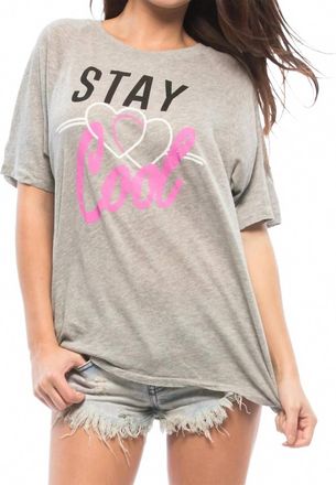 Wildfox Stay Cool Perfect Tee In Grey