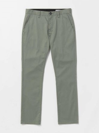 Volcom Mens Frickin Slim Stretch Pants In Agave