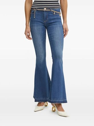 Fracomina Jeans svasati con frange - Blu
