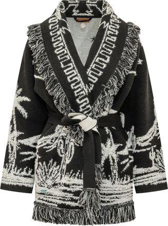 Alanui Canyon Spirit Belted Fringed Cardigan