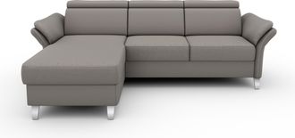 Sit&more Ecksofa »Vincenzo L-Form« inklusive Kopfteilverstellung, wahlweise mit Bettfunktion, Bettkasten