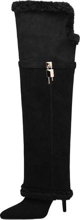 Generic Womens Warm Flock High Heels Pointed Toe Long Snow Boots Luxury Knee-High Boots