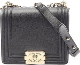 Chanel Pre-owned Boy Grained Calf Schoudertas - Dames - Vintage Mini Tas - Zwart - ONE Size - Vintage
