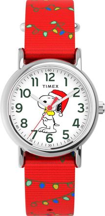 Timex Peanuts Weekender Unisex Horloge Rood TW2Y39500