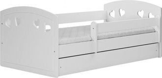 Topeshop Topeshop - van - Cama infantil individual blanca 180 x 80 cm somier + colchón + cajones