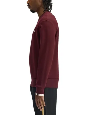 Fred Perry Logo Cotton Sweatshirt - Bordeaux