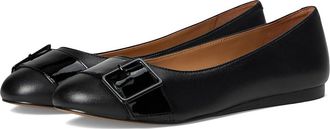 Johnston & Murphy Claire Belted Flat Womens Flat Shoes Black : 8.5 M, Leather/Suede