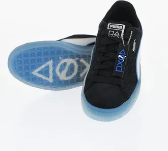 Puma PLAYSTATION Suede Low-Top Sneakers with Sheer Sole size 4